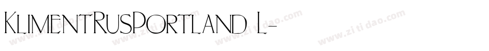 KlimentRusPortland L字体转换